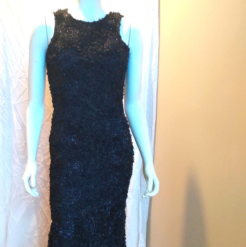 Beautiful Black Backout Evening Dress